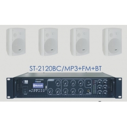 Zestaw ST-2120BC/MP3+FM+BT + 4x BS-1050TS/W